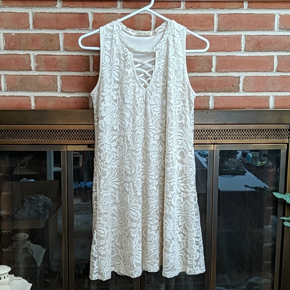 Liberty Love Cream Lace Shift Dress